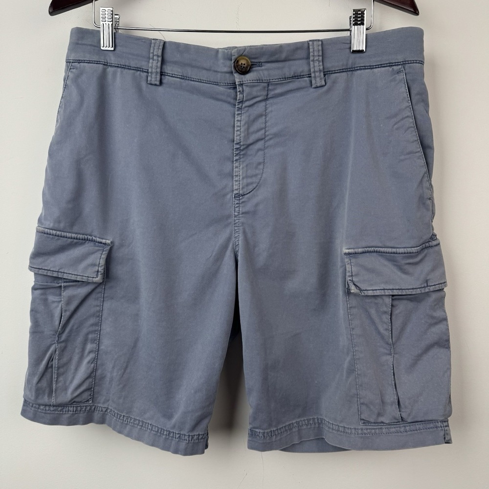 Brunello Cucinelli Shorts Mens 32 Blue Cargo Cotton Casual Italy Made